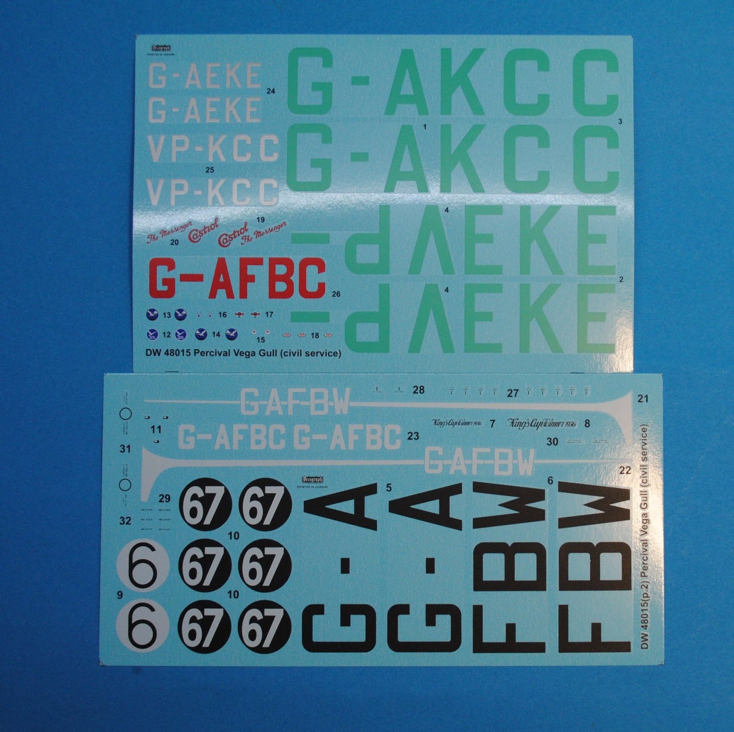 400 - Dora Wings - 48015 - Percival Vega Gull - decals