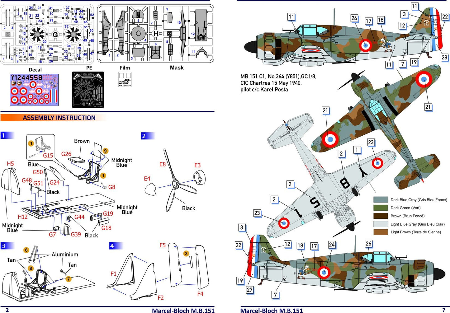 302 - Dora Wings - 48017 - Bloch MB.151.C1 - paint schemes