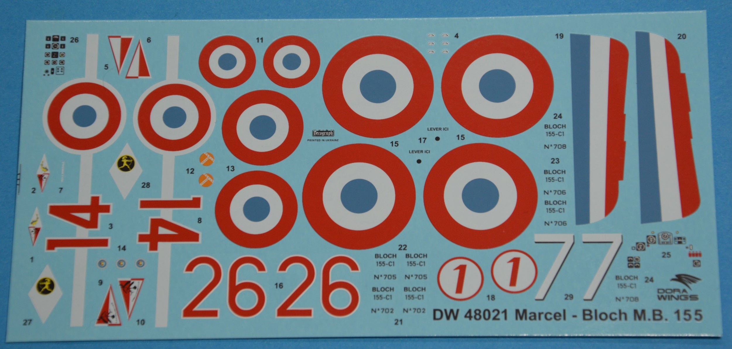 Dora Wings - 48021 - Bloch MB.155.С1 - decals