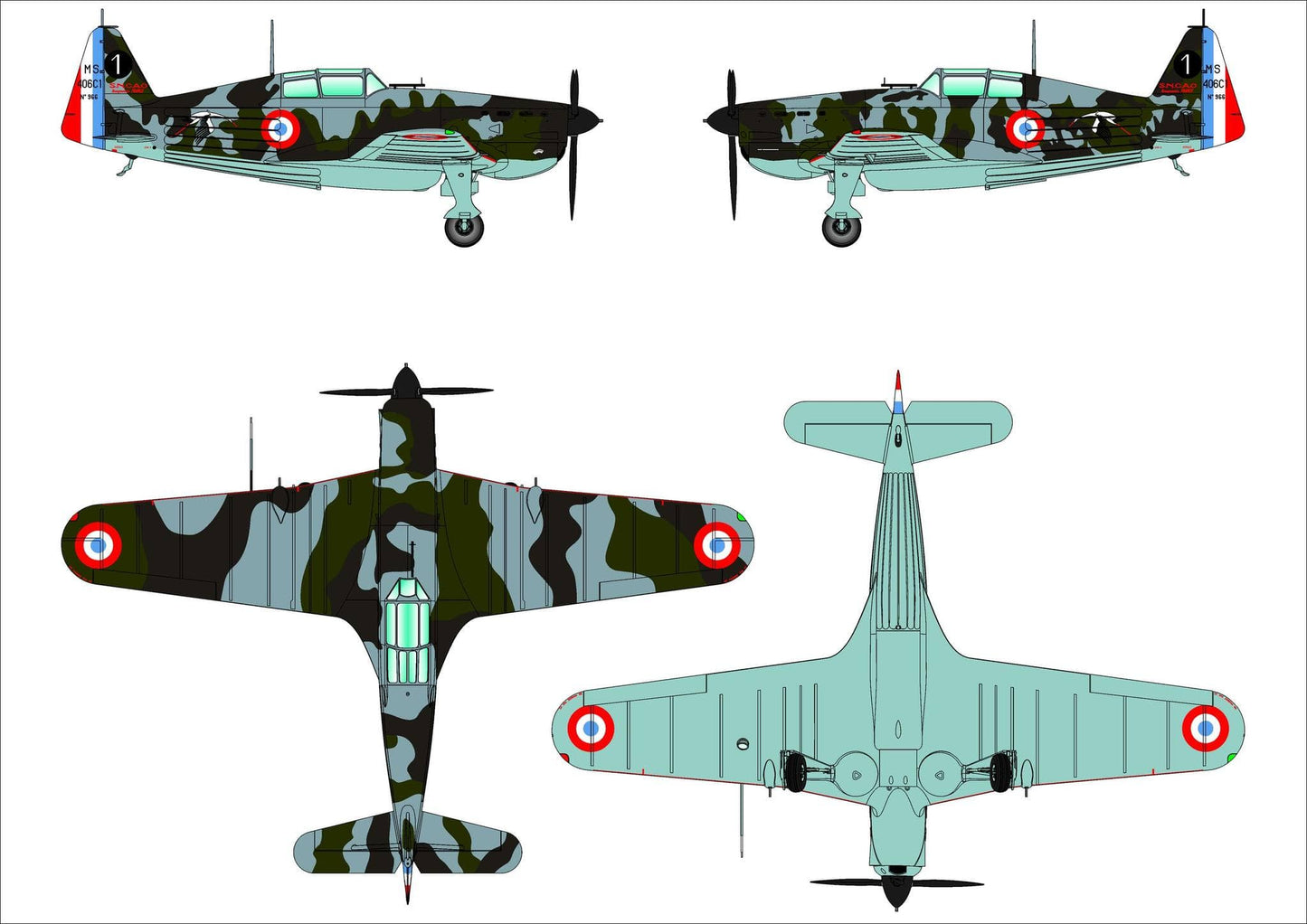 302 - Dora Wings - 48017 - Bloch MB.151.C1 - paint schemes