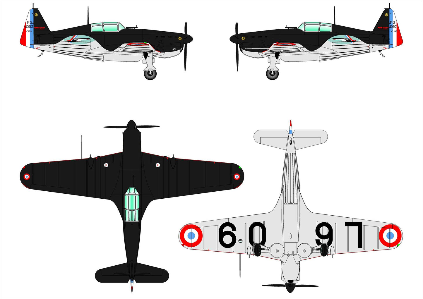 303 - Dora Wings - 48017 - Bloch MB.151.C1 - paint schemes