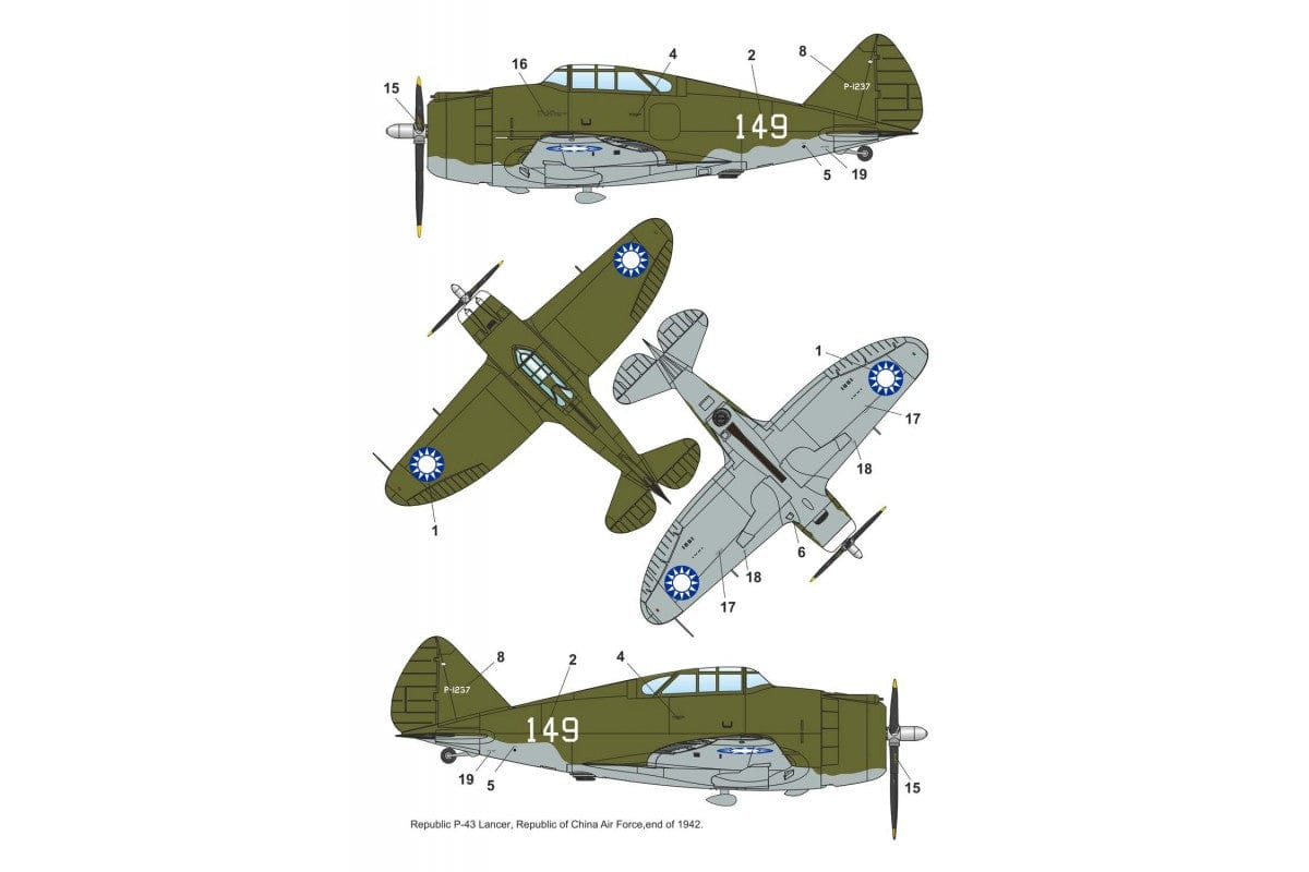 301 - Dora Wings - 48007 - Bell P-63C Kingcobra Racer - paint schemes