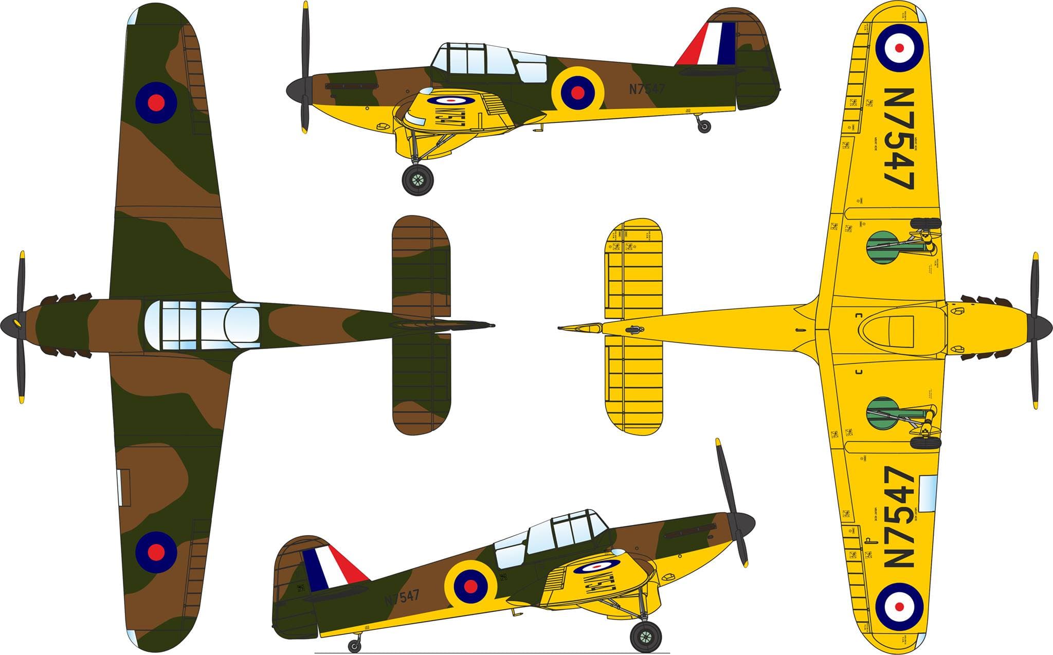 Dora Wings - 48028 - Caudron C.630 Simoun - paint schemes