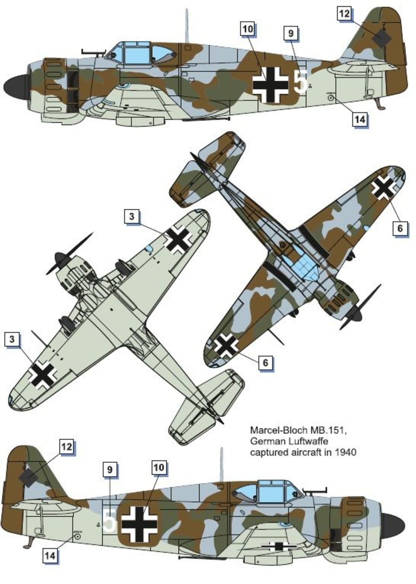 301 - Dora Wings - 48039 - Bloch MB.151.C1 - paint schemes