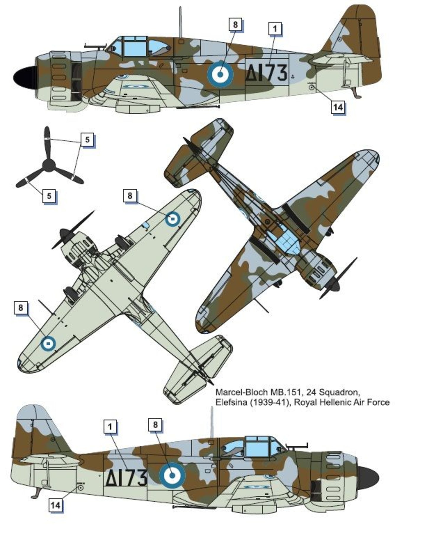 303 - Dora Wings - 48039 - Bloch MB.151.C1 - paint schemes