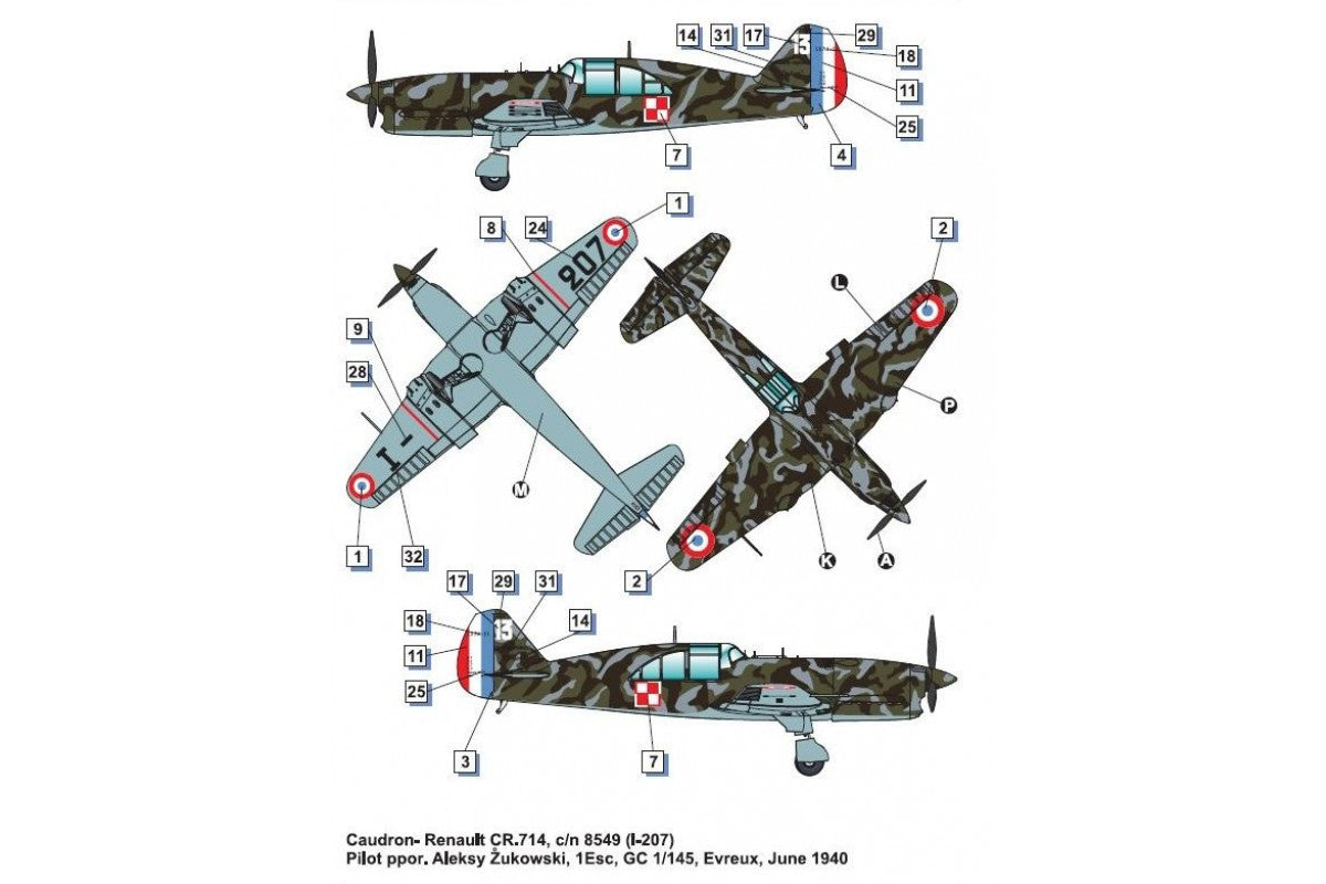 Dora Wings - 48047 - Caudron CR.714.C1 - paint schemes