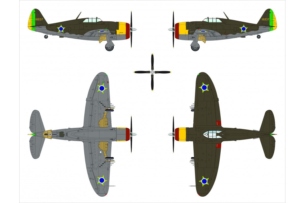 Dora Wings - 48051 - Republic P-47B Thunderbolt - paint schemes