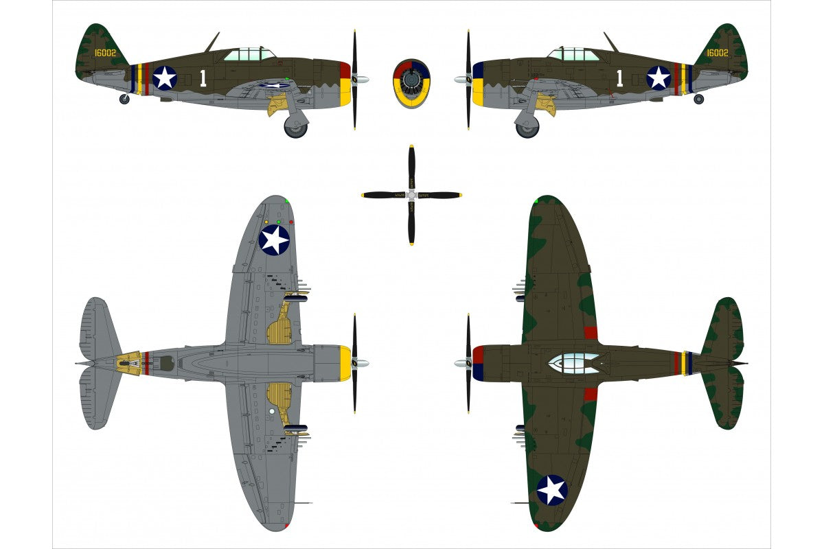 Dora Wings - 48051 - Republic P-47B Thunderbolt - paint schemes