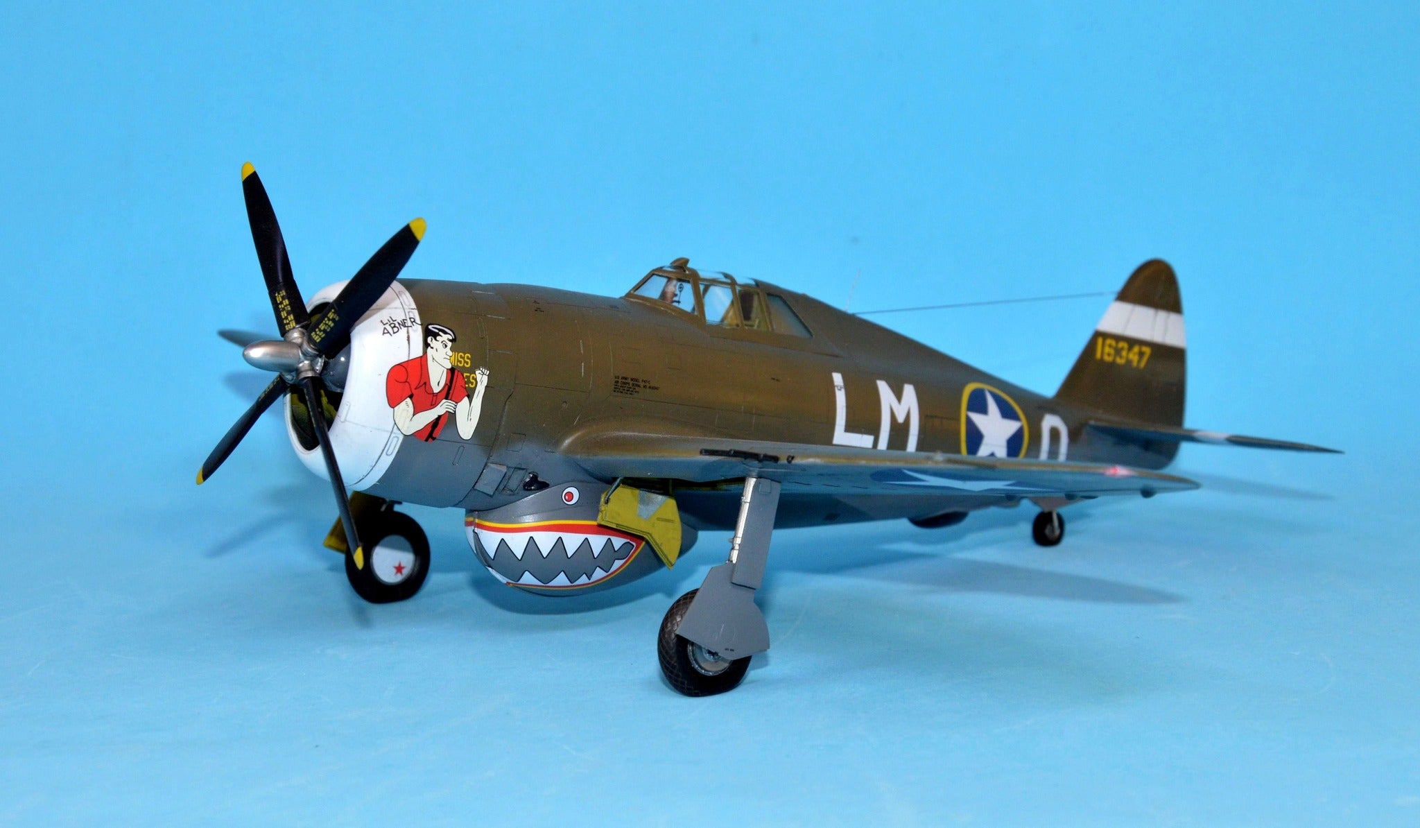 Dora Wings - 48054 - Republic P-47C Thunderbolt with Ferry Tank - painted model