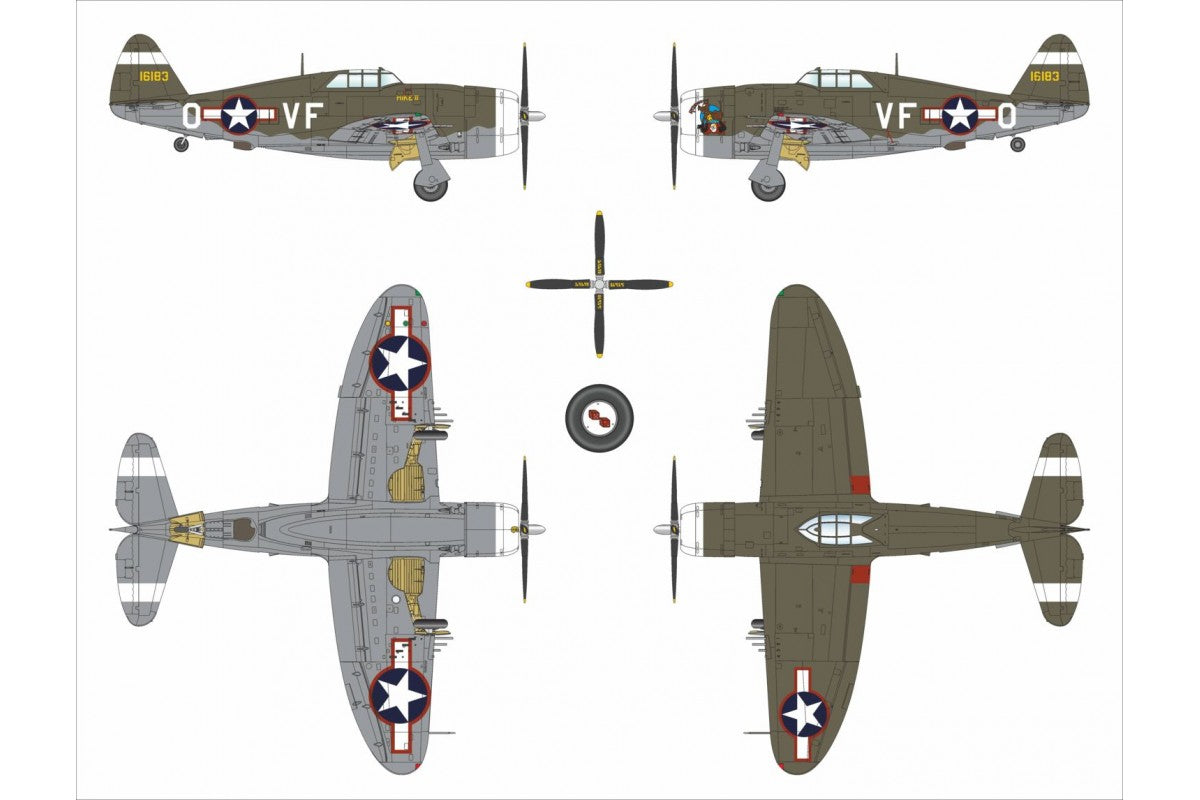 303 - Dora Wings - 48055 - Republic P-47C-2 Thunderbolt - paint schemes