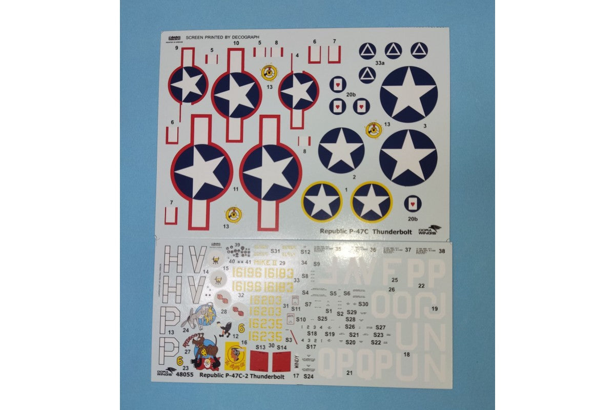 400 - Dora Wings - 48055 - Republic P-47C-2 Thunderbolt - decals