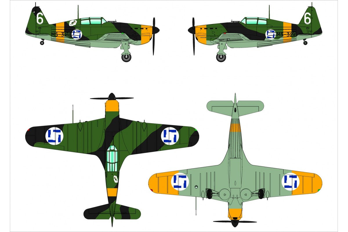 Dora Wings - 48057 - Morane-Saulnier MS.406.C1 ‘Finnish Aces’ - paint schemes