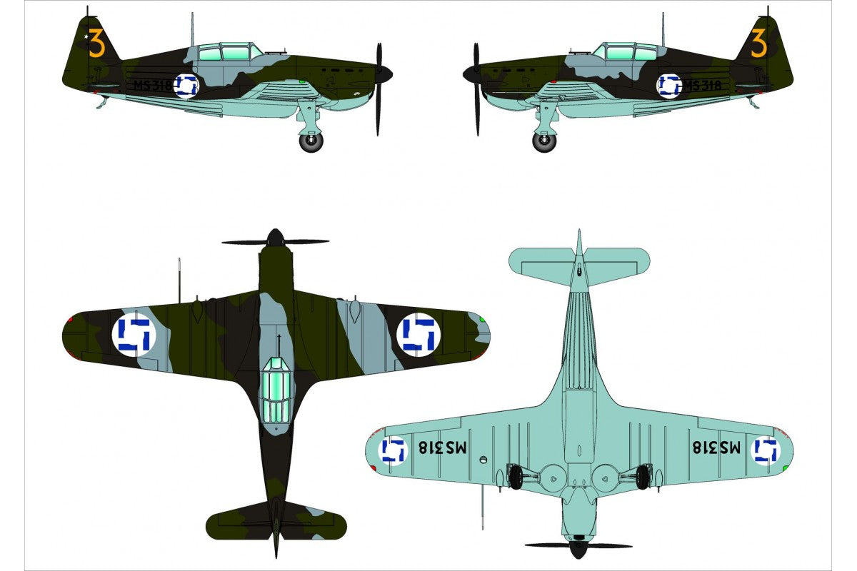 Dora Wings - 48057 - Morane-Saulnier MS.406.C1 ‘Finnish Aces’ - paint schemes