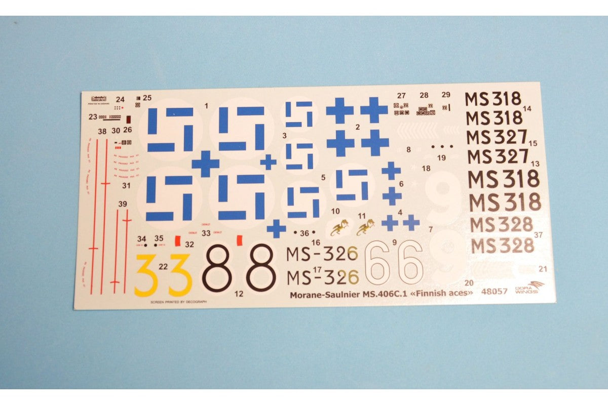 Dora Wings - 48057 - Morane-Saulnier MS.406.C1 ‘Finnish Aces’ - decals