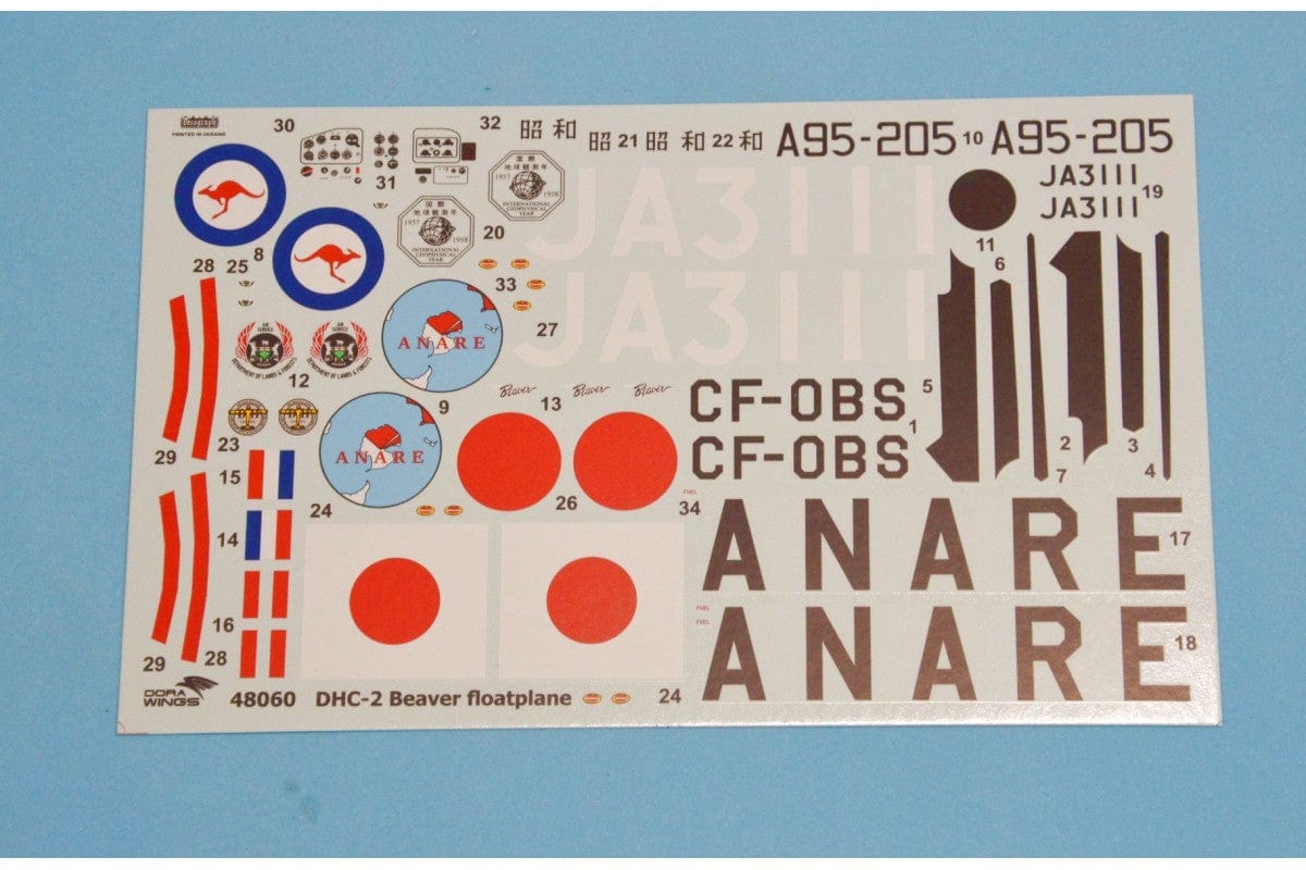 400 - Dora Wings - 48060 - de Havilland Canada DHC-2 Beaver - decals