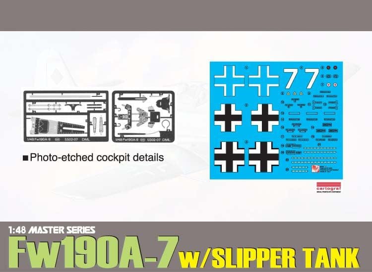 400 - Dragon - 5545 - Focke-Wulf Fw 190 A-7 with Slipper Tanks - decals