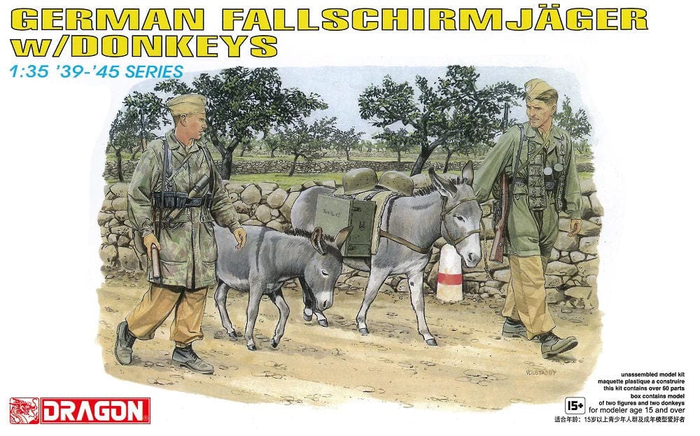 010 - Dragon - 6077 - German Fallschirmjäger with Donkeys - primary image