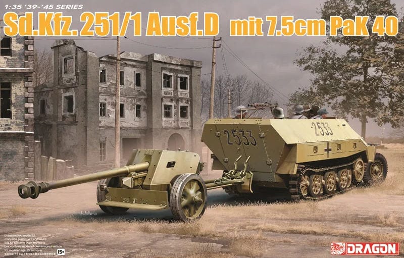 010 - Dragon - 6664 - Sd.Kfz. 251/1 - 251/22 Ausf. D (7.5cm Pak 40) - primary image