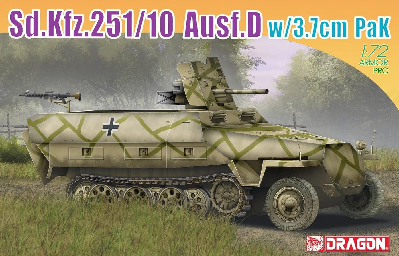 010 - Dragon - 7280 - Sd.Kfz. 251/10 Ausf. D (3.7cm Pak 36) - primary image