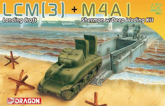 010 - Dragon - 7516 - LCM (3) and M4A1 Sherman with Deep Wading Kit - primary image
