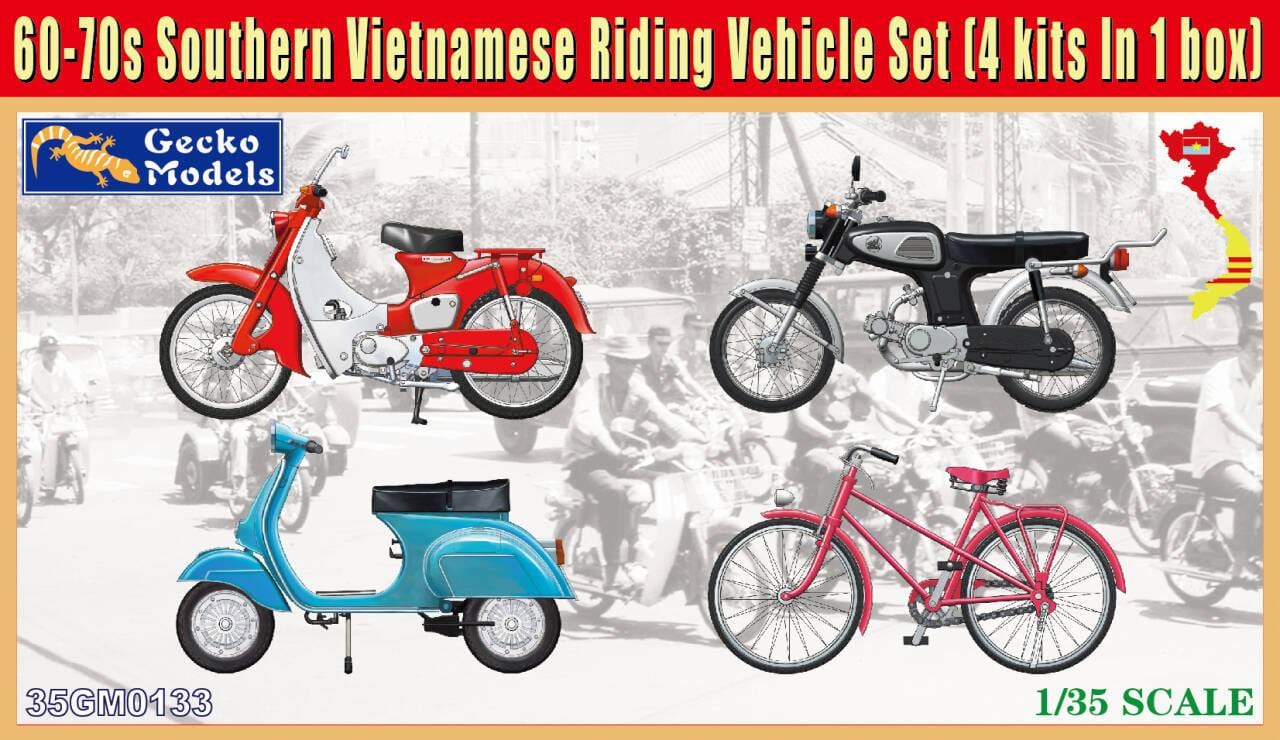 010 - Gecko Models - 35GM0133 - 60s-70s South Vietnam Motorcycles and Bicycle - primary image