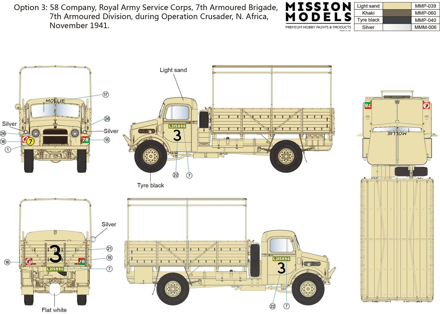 301 - Gecko Models - 35GM0153 - Bedford OYD 4x2 GS (Wooden Body) - paint schemes