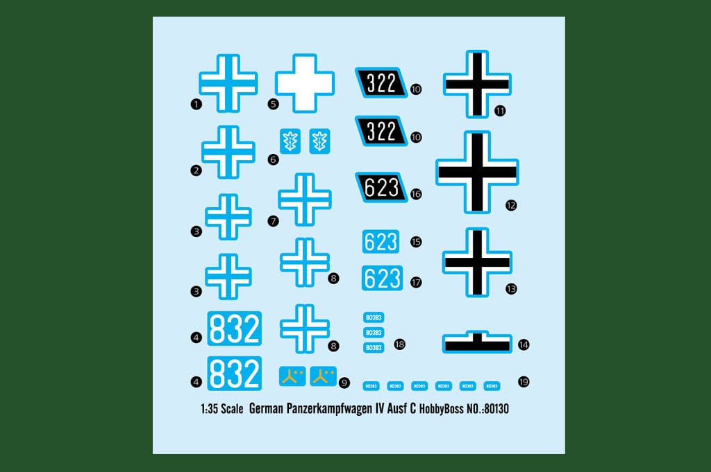 400 - - - Pz.Kpfw. IV Ausf. C - decal sheet