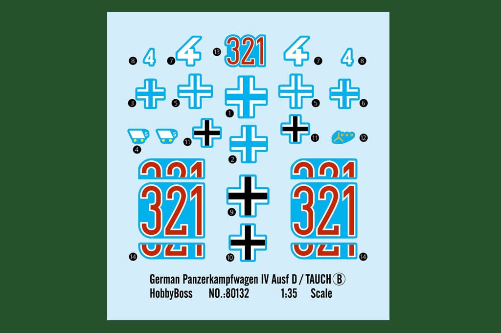 401 - - - Pz.Kpfw. IV Ausf. D / Tauchpanzer IV - decal sheet
