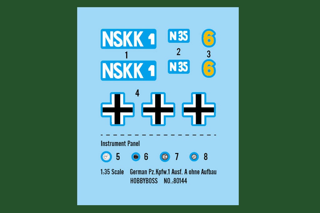 400 - - - Pz.Kpfw. I Ausf. A ohne Aufbau - decal sheet