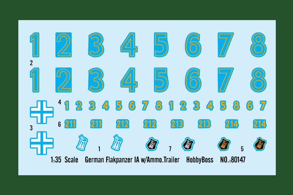400 - - - Flakpanzer I Ausf. A with Sd.Ah. 51 Trailer - decal sheet