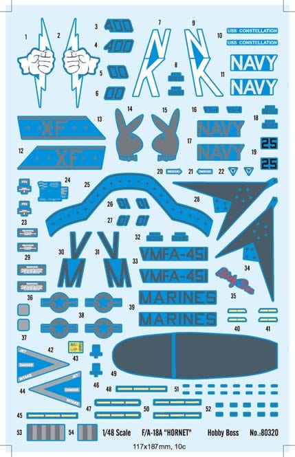 400 - HobbyBoss - 80320 - McDonnell Douglas F/A-18A Hornet - decals