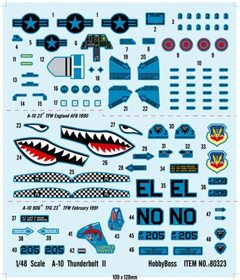 400 - HobbyBoss - 80323 - Fairchild Republic A-10 Thunderbolt II - decals
