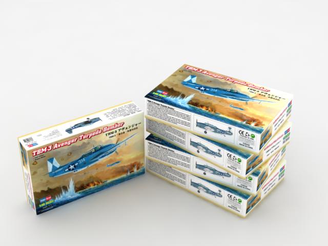 100 - HobbyBoss - 80325 - Grumman TBM-3 Avenger - box front left angle
