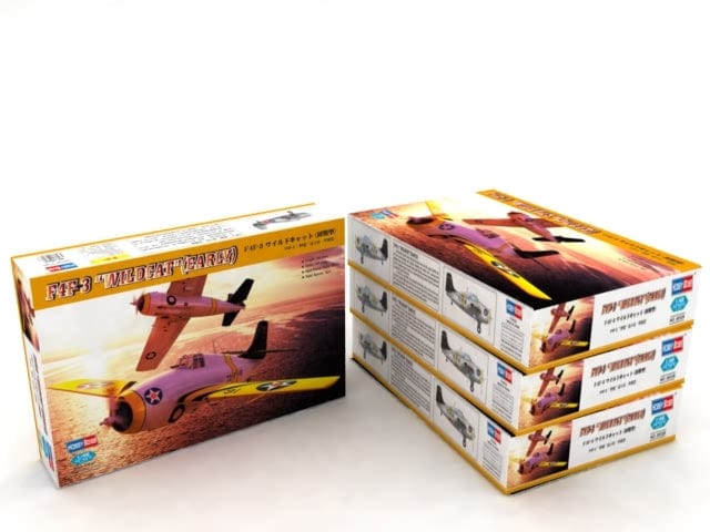 100 - HobbyBoss - 80326 - Grumman F4F-3 Wildcat (early) - box front left angle