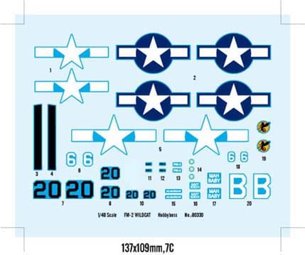 400 - HobbyBoss - 80330 - General Motors FM-2 Wildcat - decals