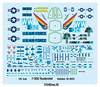 400 - HobbyBoss - 80333 - Republic F-105G Thunderchief - decals
