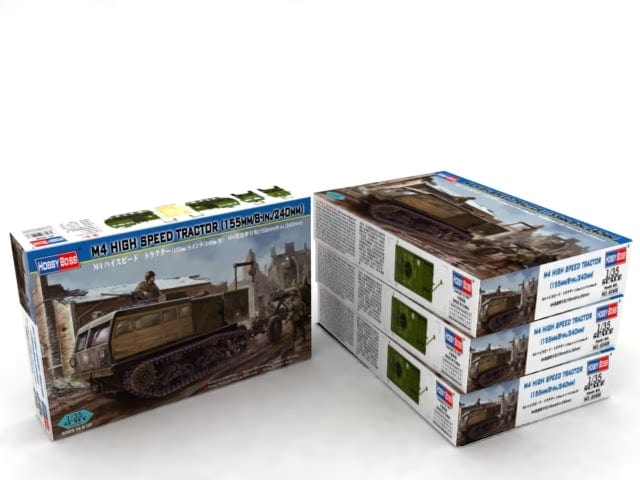 010 - HobbyBoss - 82408 - M4 High Speed Tractor with 155mm Gun M1 - primary image