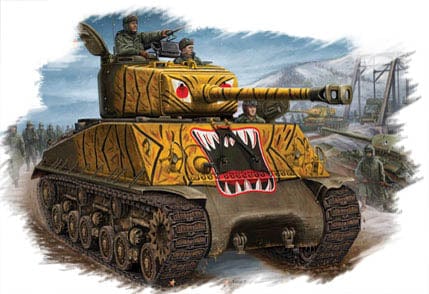 150 - HobbyBoss - 84804 - M4A3E8 Sherman - box art