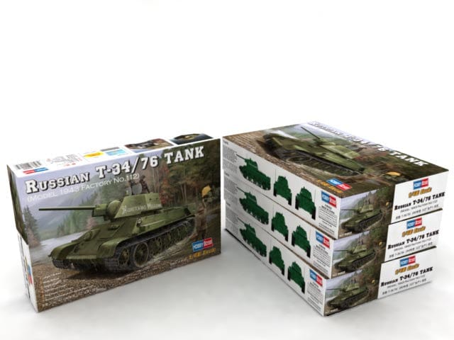 100 - HobbyBoss - 84808 - T-34-76 obr. 1943 Factory 112 - box front left angle