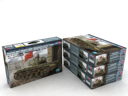 100 - HobbyBoss - 84812 - KV-1 obr. 1942 Simplified Turret - box front left angle