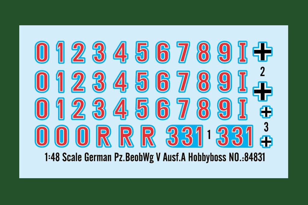 400 - HobbyBoss - 84831 - Pz.Beob.Wg. V Ausf. A Panther - decals