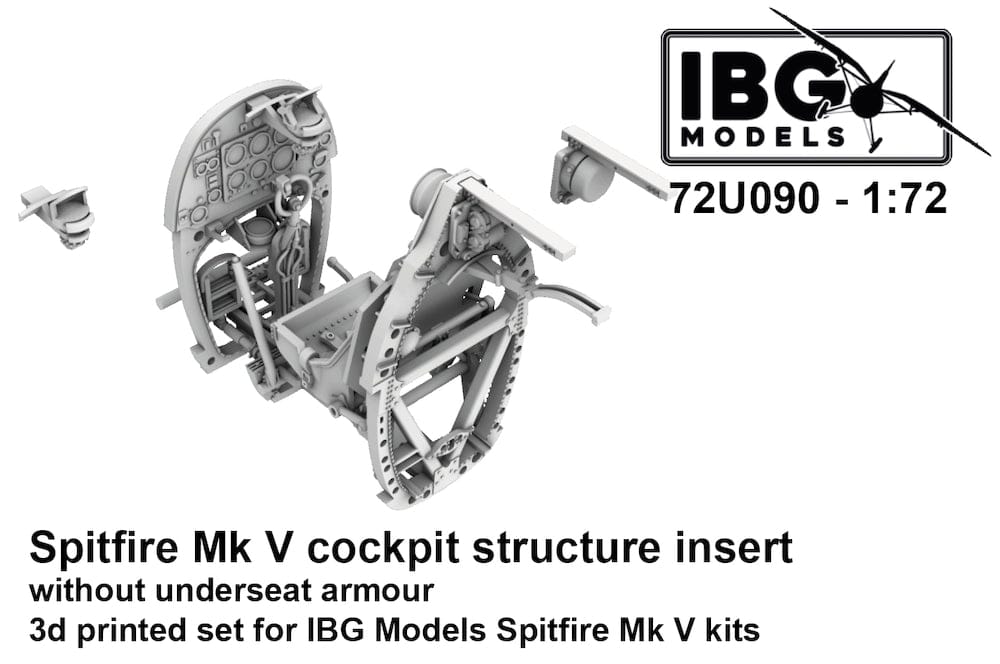 010 - IBG - 72U090 - Supermarine Spitfire Mk V (without armour) Cockpit Structure Insert - primary image