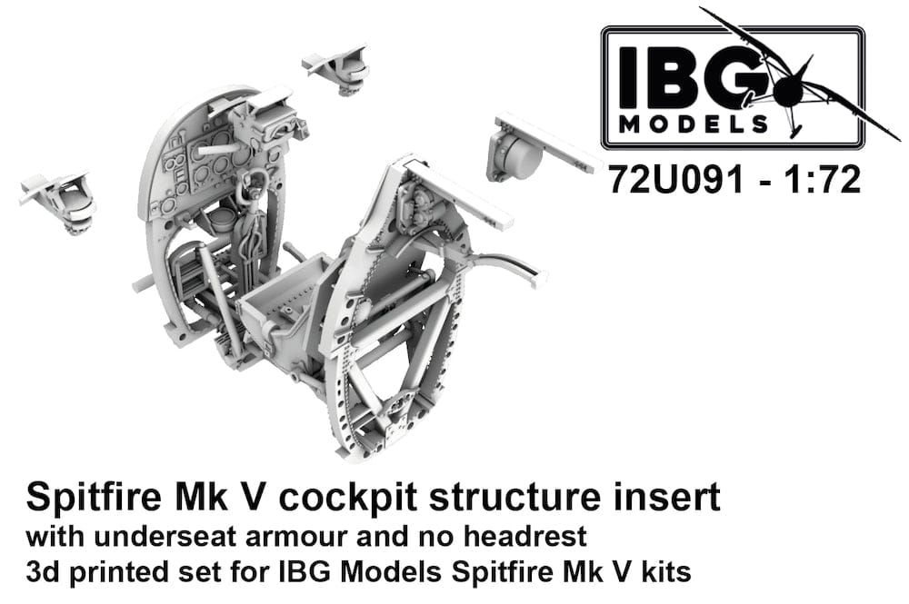 010 - IBG - 72U091 - Supermarine Spitfire Mk V (with armour) Cockpit Structure Insert - primary image