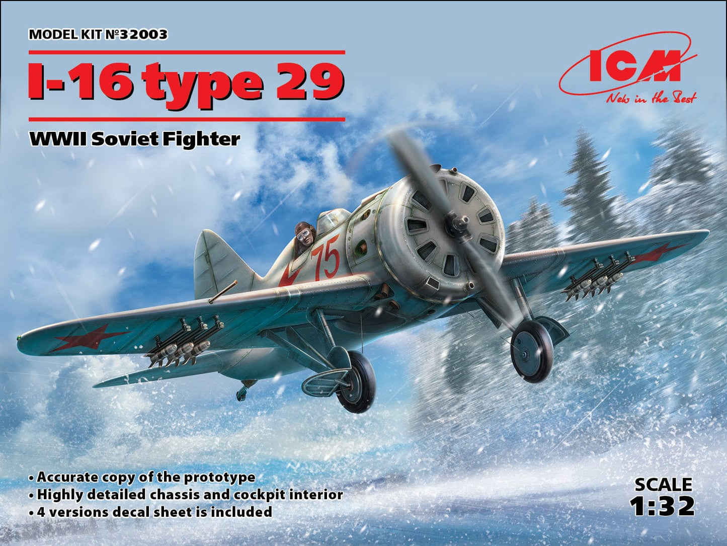 010 - ICM - 32003 - Polikarpov I-16 Type 29 - primary image