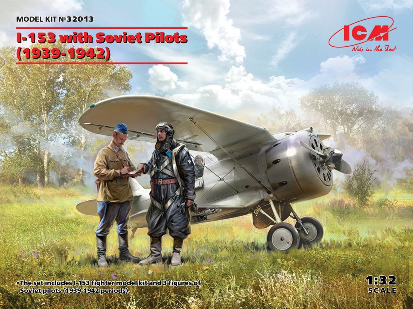 010 - ICM - 32013 - Polikarpov I-153 Chaika with Soviet Pilots (1939-1942) - primary image