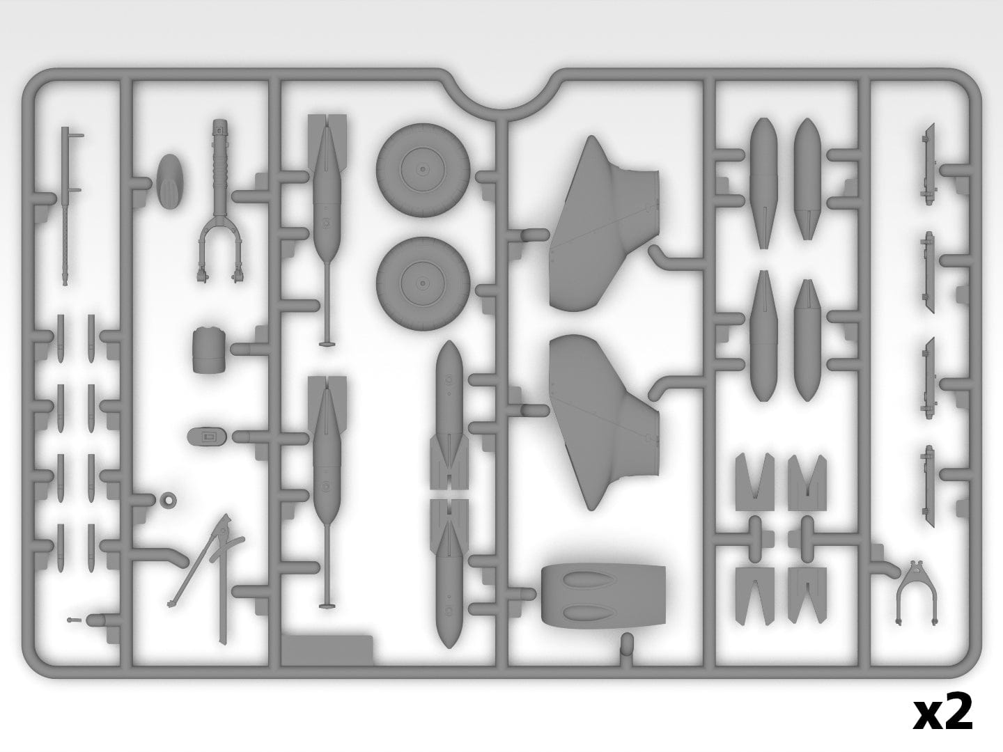 205 - ICM - 32015 - Henschel Hs 123 A-1 (late) - sprue