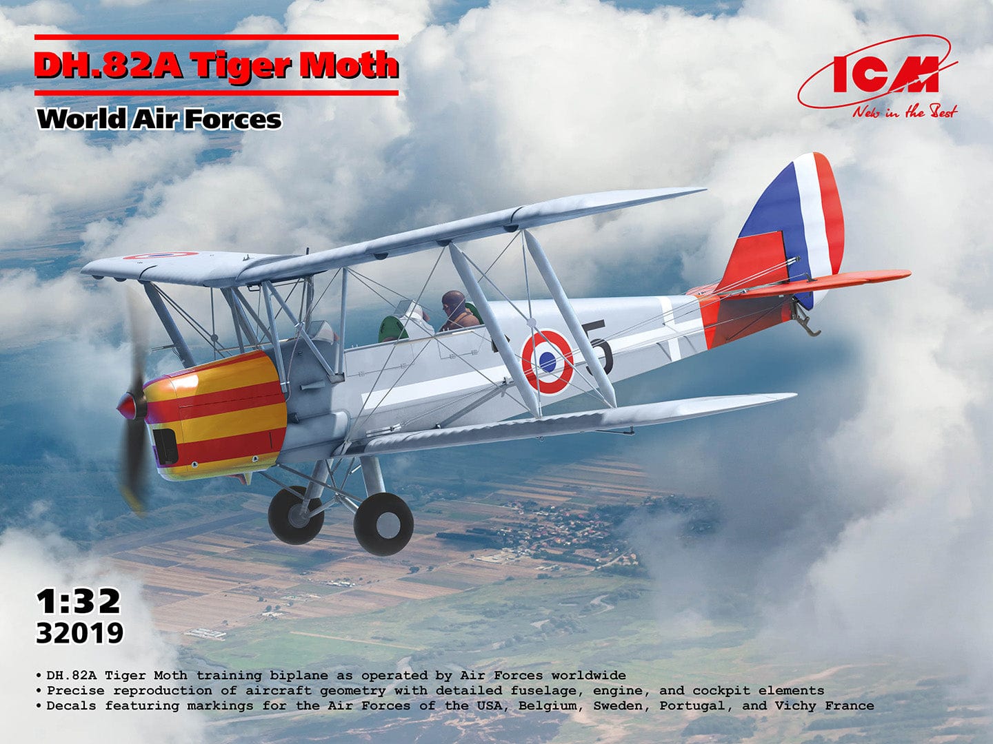 010 - ICM - 32019 - de Havilland DH.82A Tiger Moth - primary image