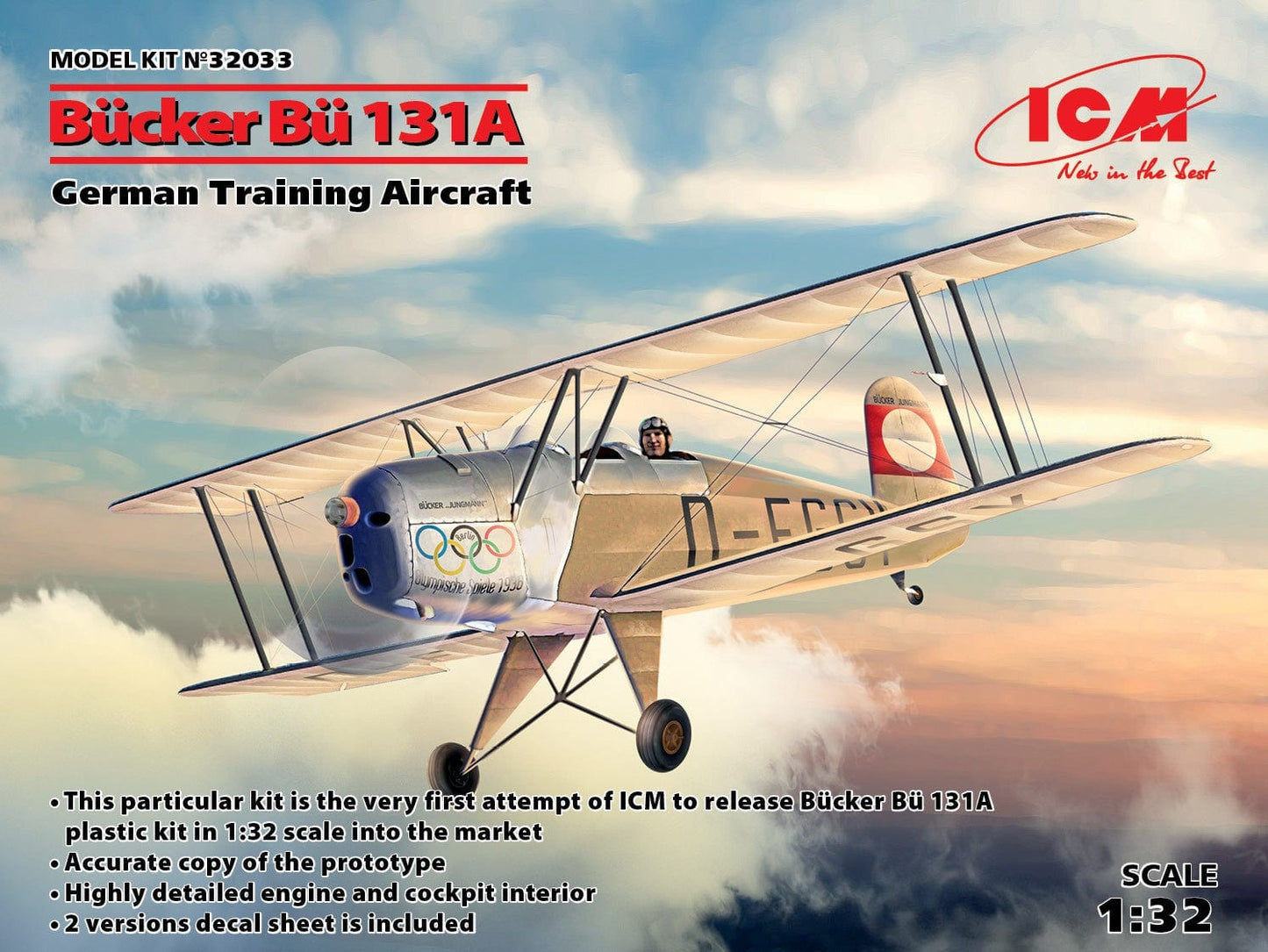 010 - ICM - 32033 - Bücker Bü 131A Jungmann - primary image