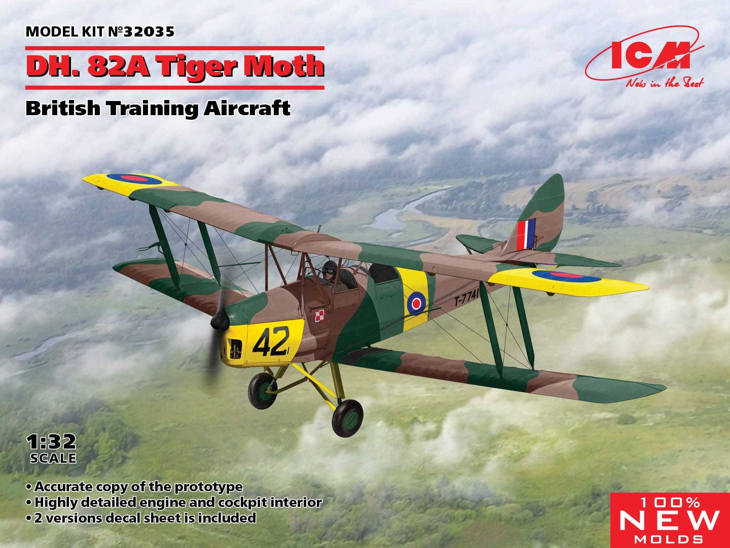 010 - ICM - 32035 - de Havilland DH.82A Tiger Moth - primary image