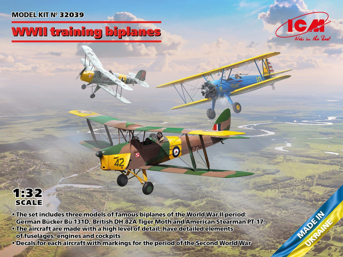 010 - ICM - 32039 - WWII Training Biplanes - primary image